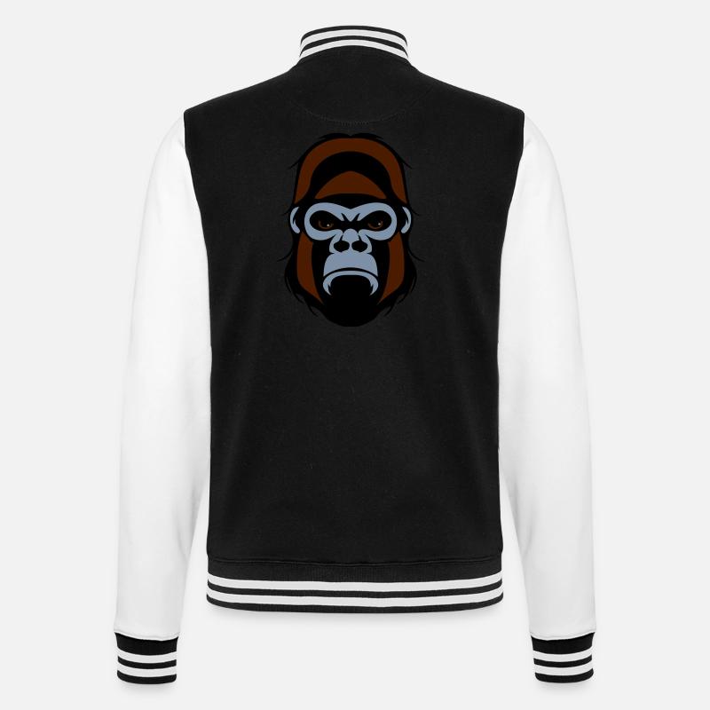 Gorilla agro head - College Sweat Jacket - black/white