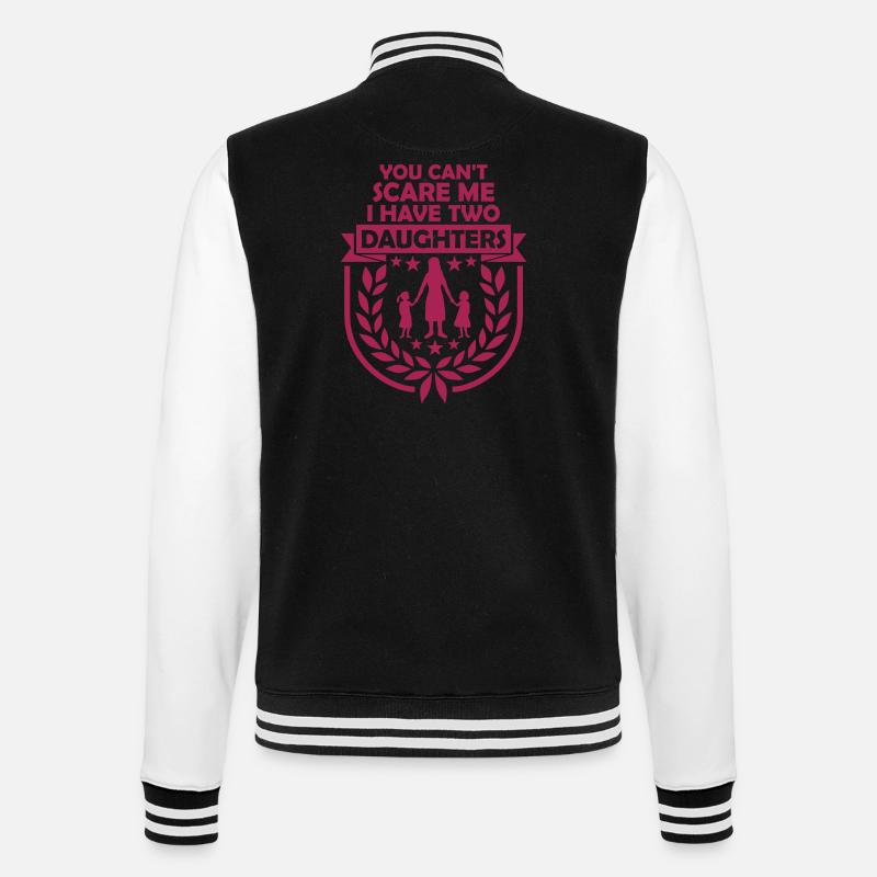 I have two daughters - College-Sweatjacke - Schwarz/Weiß