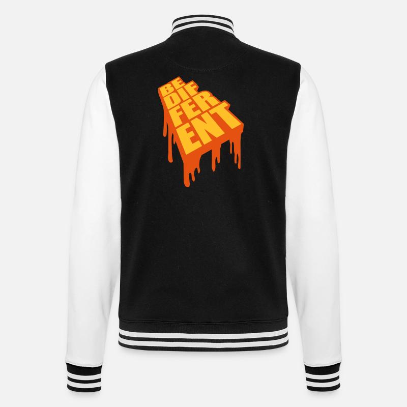 Soyez différent Logo Design - Veste Teddy - noir/blanc