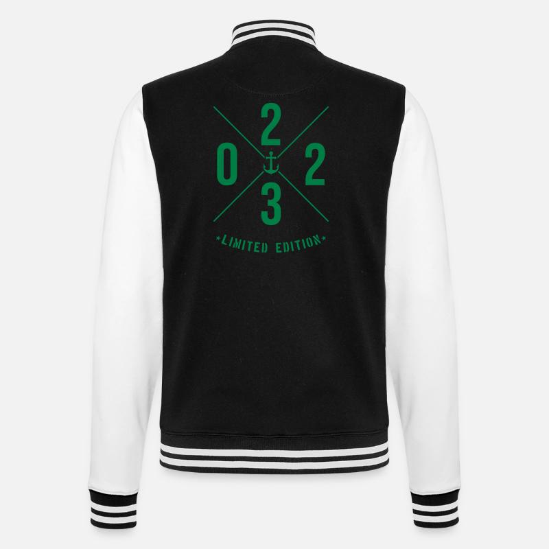 2023 Limited Edition - College-Sweatjacke - Schwarz/Weiß