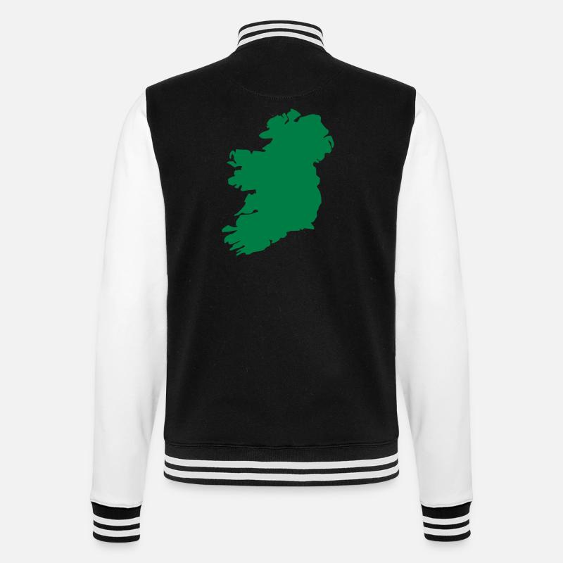 Irland - College-Sweatjacke - Schwarz/Weiß