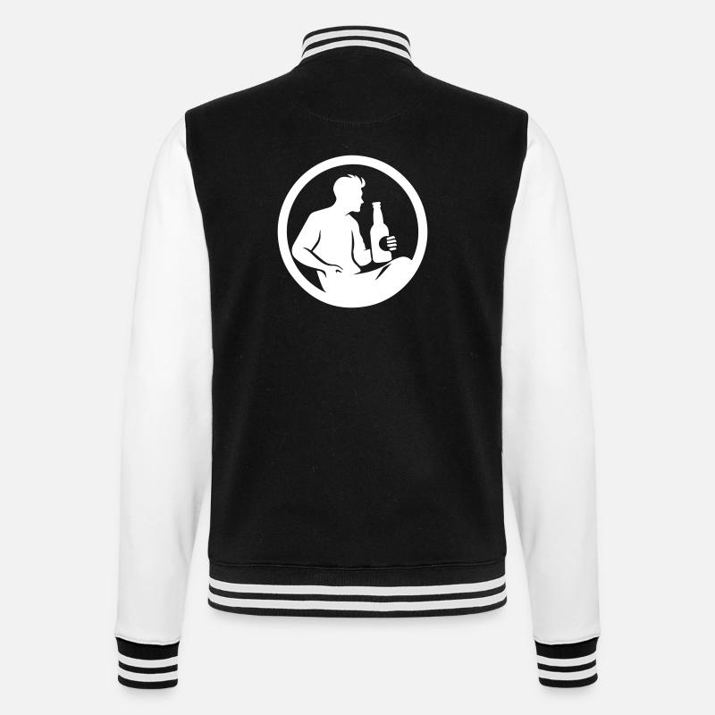 Silhouette de boisson - Veste Teddy - noir/blanc