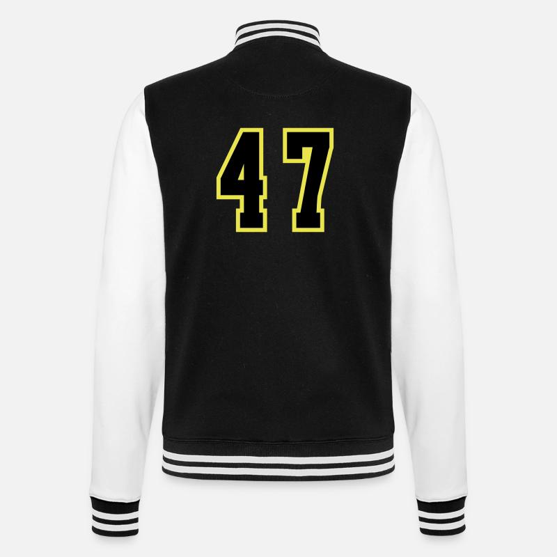 Maillot à 47 numéros - Veste Teddy - noir/blanc