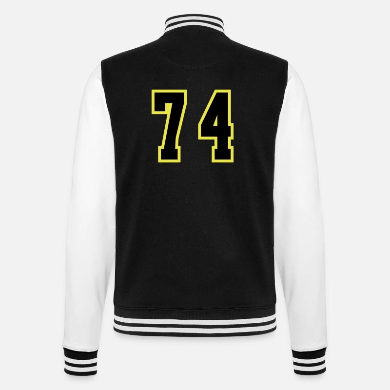 Maillot à 74 numéros - Veste Teddy - noir/blanc