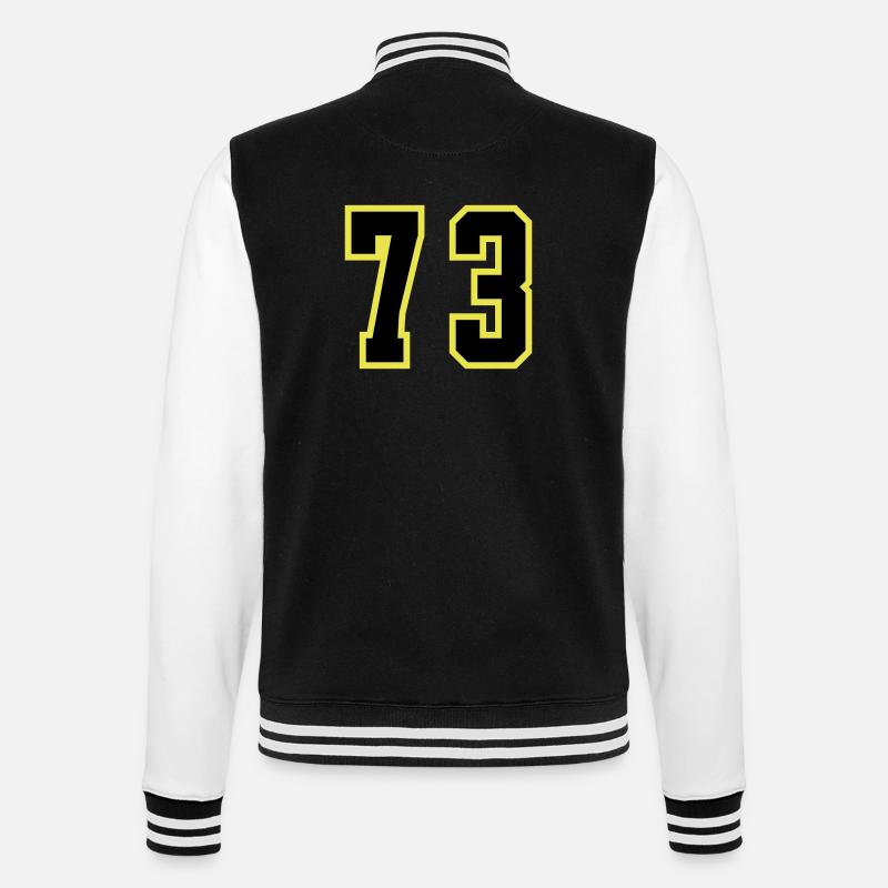 Maillot à 73 numéros - Veste Teddy - noir/blanc