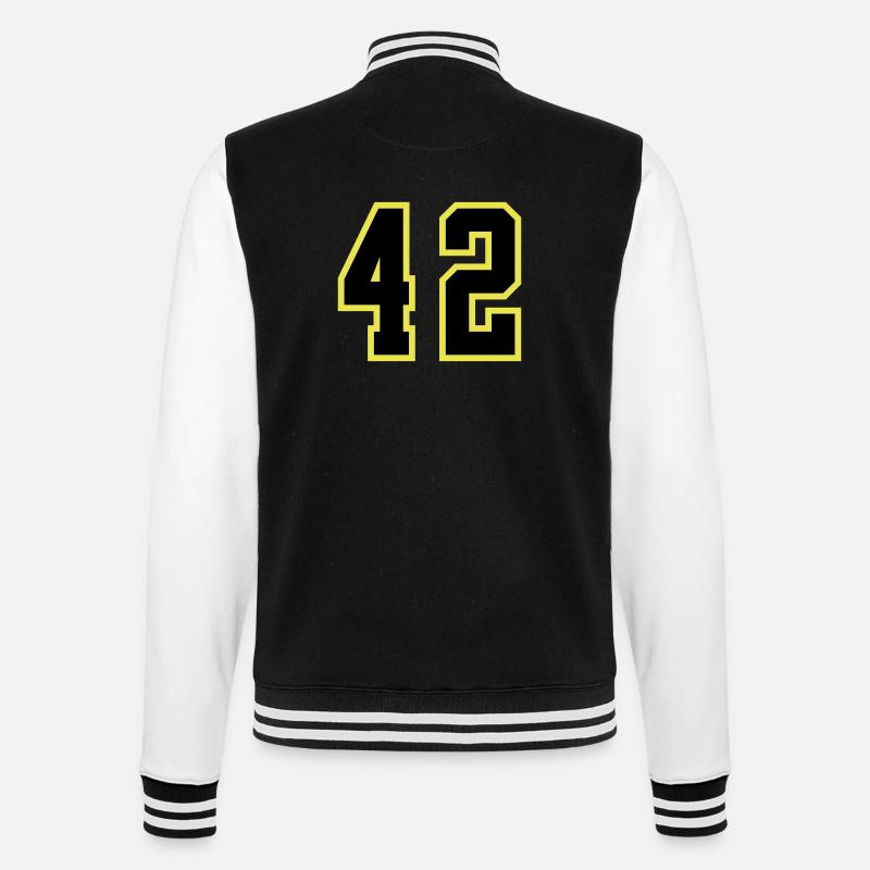 42 Number Leotard - College Sweat Jacket - black/white
