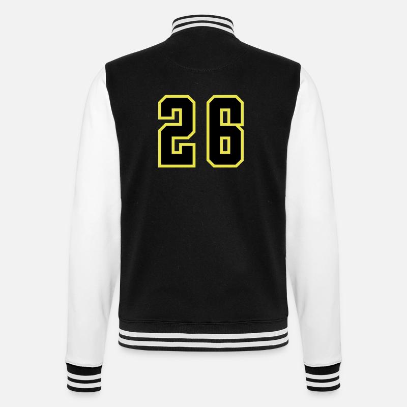 Maillot à 26 numéros - Veste Teddy - noir/blanc