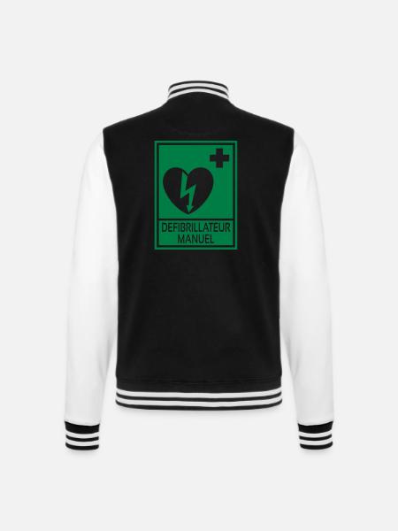 Defibrillateur Manuel - Veste Teddy - noir/blanc