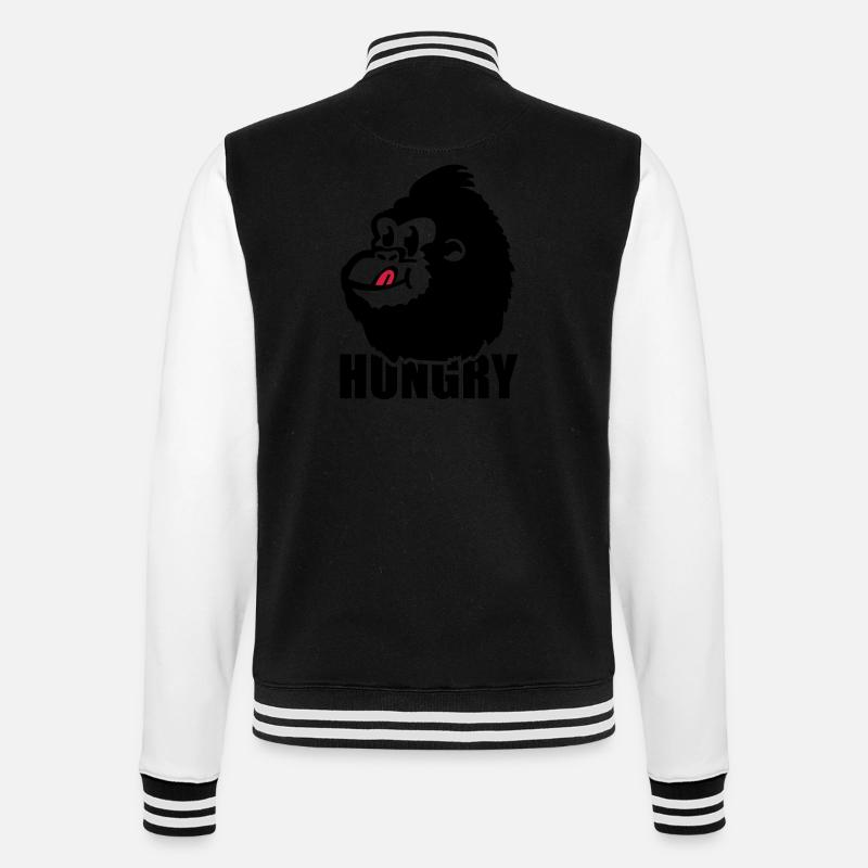 gorilla_hungry_pa2 - College-Sweatjacke - Schwarz/Weiß