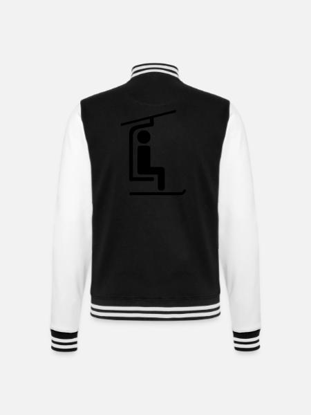 Sessellift - College-Sweatjacke - Schwarz/Weiß