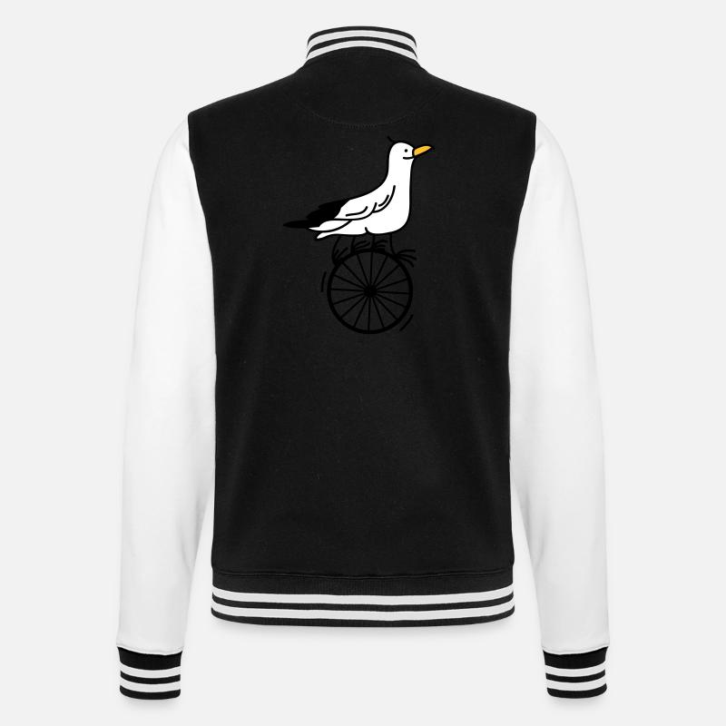 begabte Möwe - College-Sweatjacke - Schwarz/Weiß