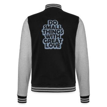 Citation faire de petites choses - Veste Teddy - noir/gris chiné - Dos - Marisol (170cm)