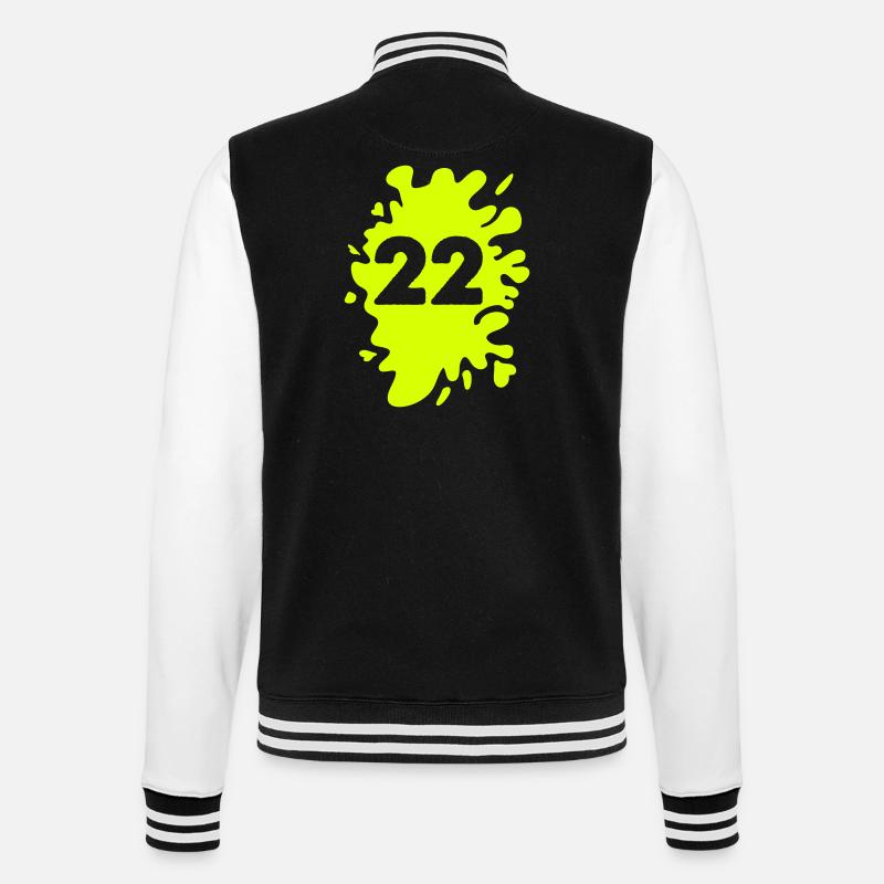 klecks 22 - College-Sweatjacke - Schwarz/Weiß