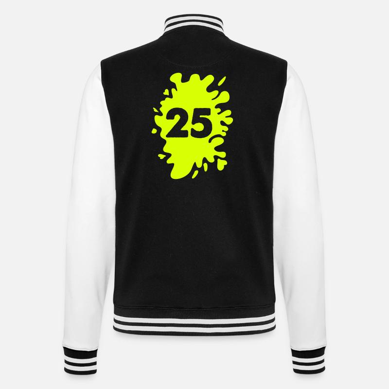 Klecks 25 - College-Sweatjacke - Schwarz/Weiß