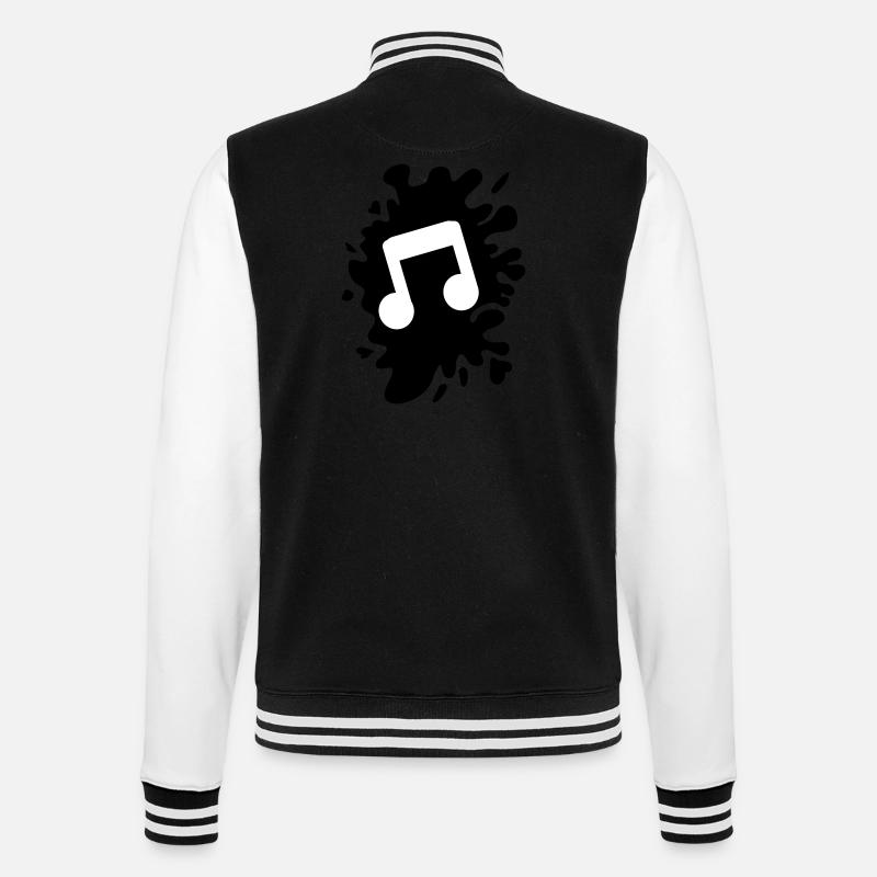 klecks musik note - College-Sweatjacke - Schwarz/Weiß