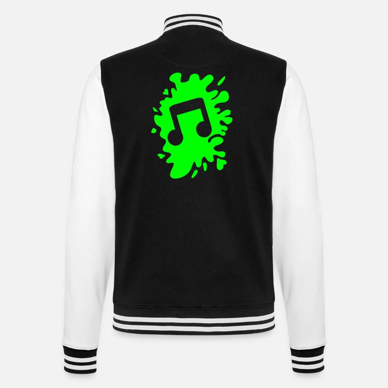 Blobs de notes de musique - Veste Teddy - noir/blanc