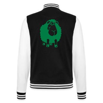 mouton a l’air stupide mignon drôle idiot cool - Veste Teddy - noir/blanc - Dos - Marisol (170cm)