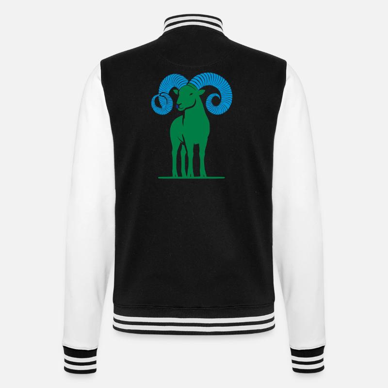widder 1 - College-Sweatjacke - Schwarz/Weiß