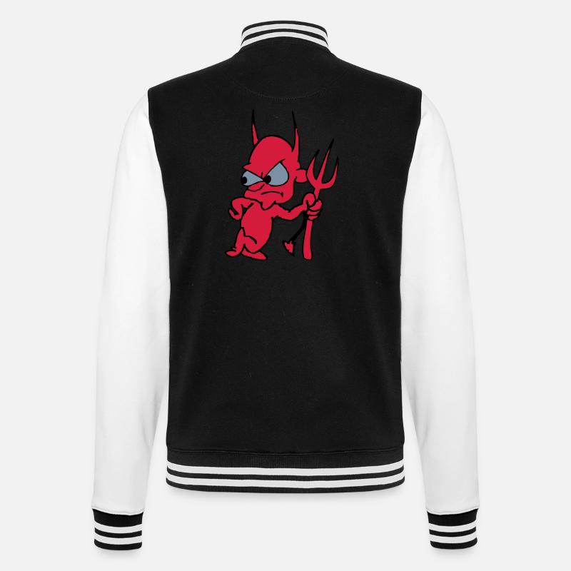 Teufel - College-Sweatjacke - Schwarz/Weiß