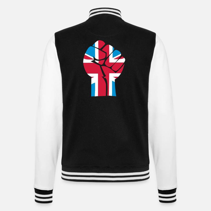 fist_uk_3clr - College-Sweatjacke - Schwarz/Weiß