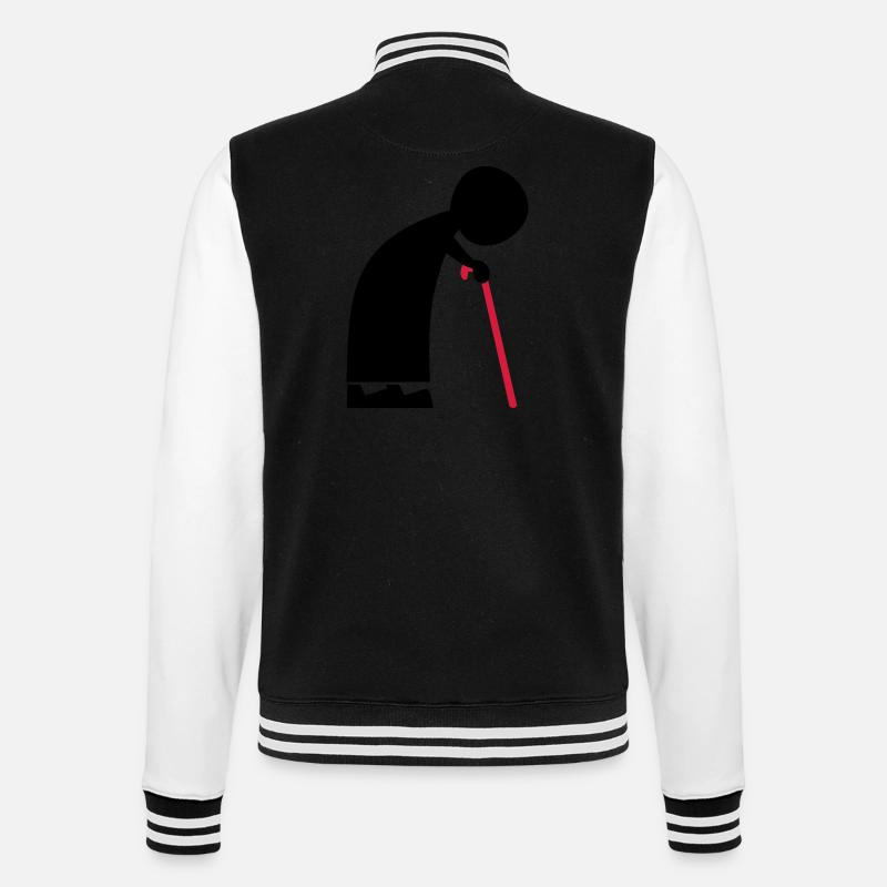 Oma - College-Sweatjacke - Schwarz/Weiß