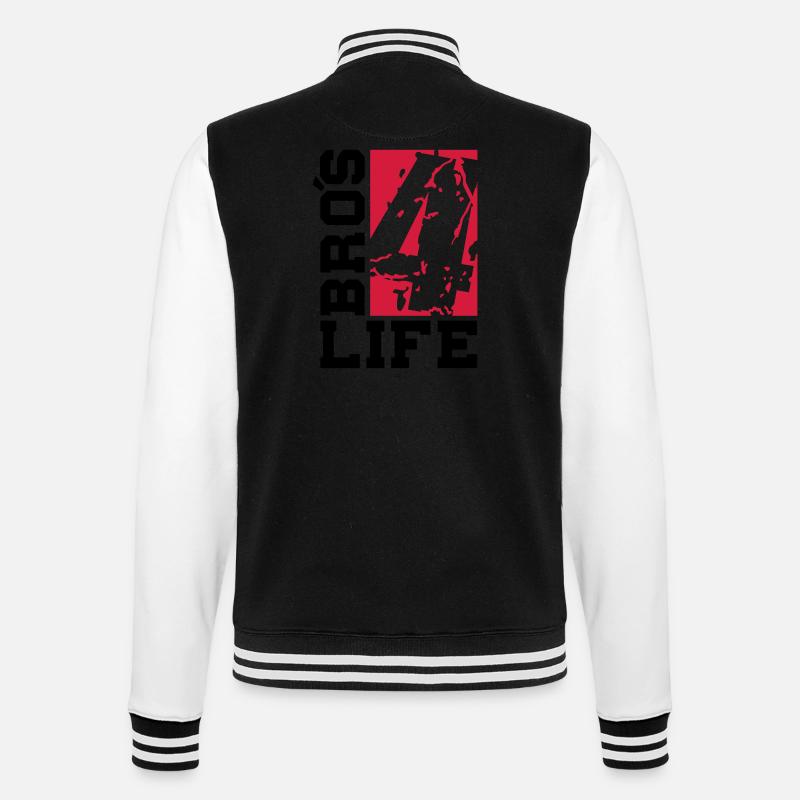 bros_4_life_cv2 - College-Sweatjacke - Schwarz/Weiß