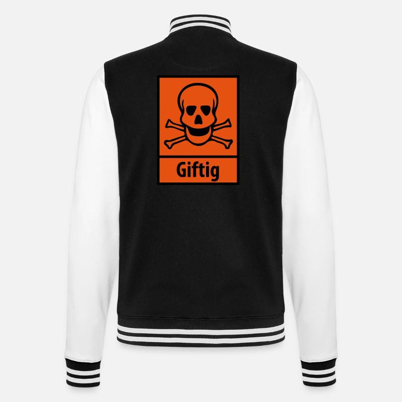 Giftig - College-Sweatjacke - Schwarz/Weiß