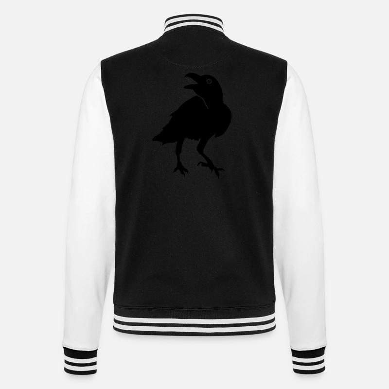 Raven - College Sweat Jacket - black/white