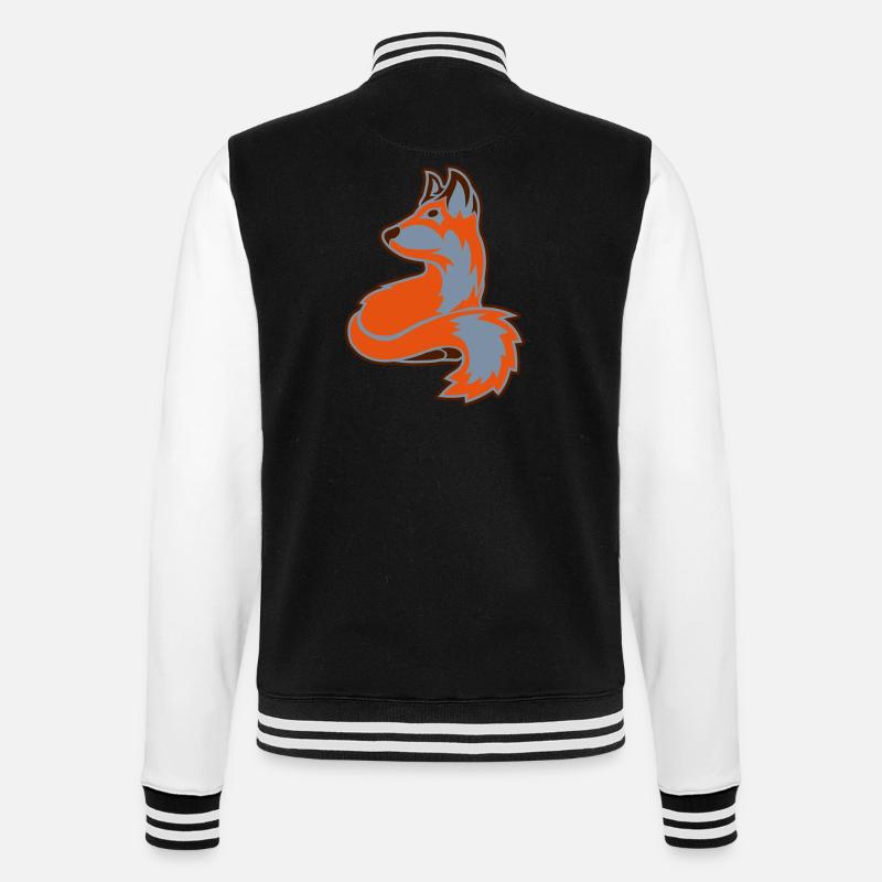 Art Fuchs Logo - College Sweat Jacket - black/white