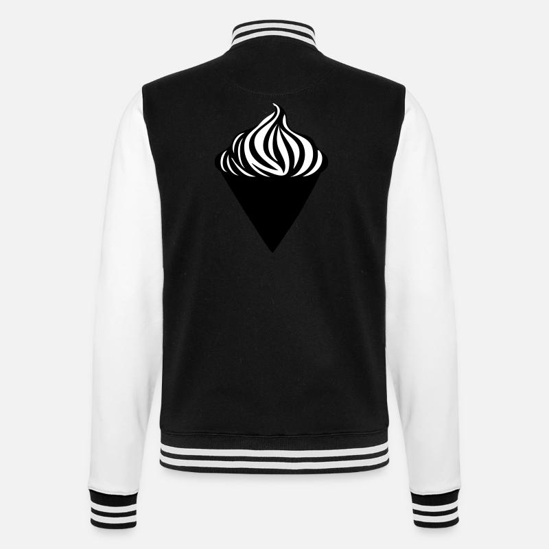 Eine leckere Waffel Eiscreme - College-Sweatjacke - Schwarz/Weiß