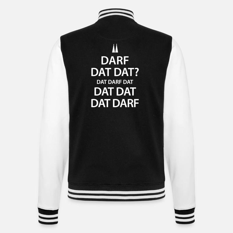 Darf dat dat? - College-Sweatjacke - Schwarz/Weiß