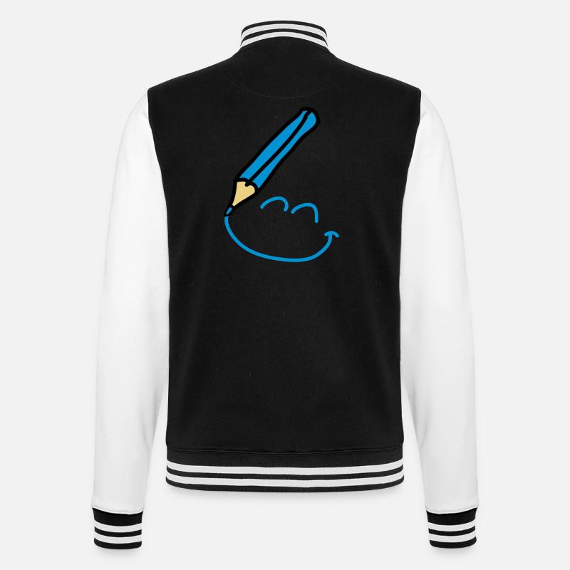 doodle_smiley_3c - College-Sweatjacke - Schwarz/Weiß
