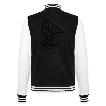 Wood Before The Cottage - College-Sweatjacke - Schwarz/Weiß - Hinten - Marisol (170cm)