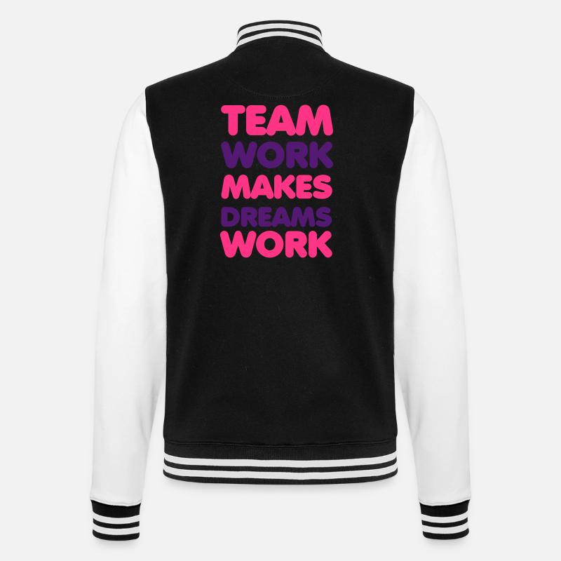 Team Work - Veste Teddy - noir/blanc