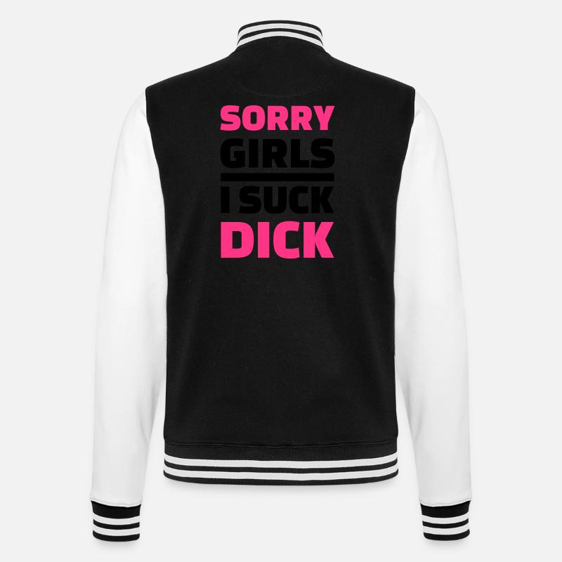 Schwul - College-Sweatjacke - Schwarz/Weiß