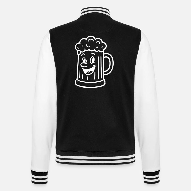 Chope à bière Bière comique - Veste Teddy - noir/blanc