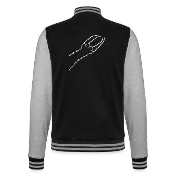 Katzen Klauen Pfote Tatzen Kralle Kratzer Streifen - College-Sweatjacke - Schwarz/Grau meliert - Hinten - Marisol (170cm)