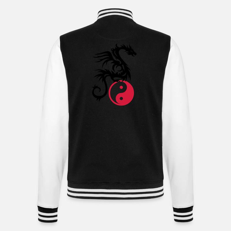 Dragon DRAKO | Yin & Yang - College Sweat Jacket - black/white