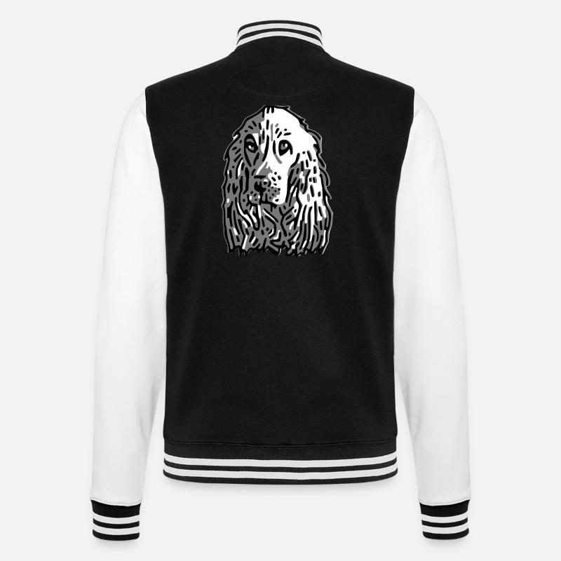 cocker - College Sweat Jacket - black/white