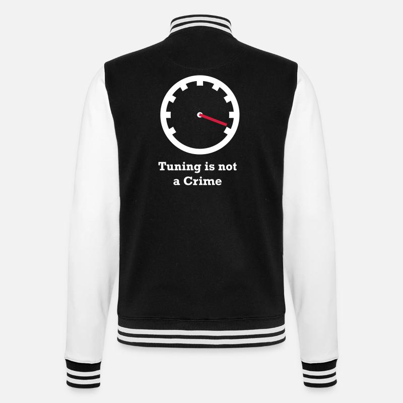 Tuning is not a Crime - College Sweat Jacket - black/white