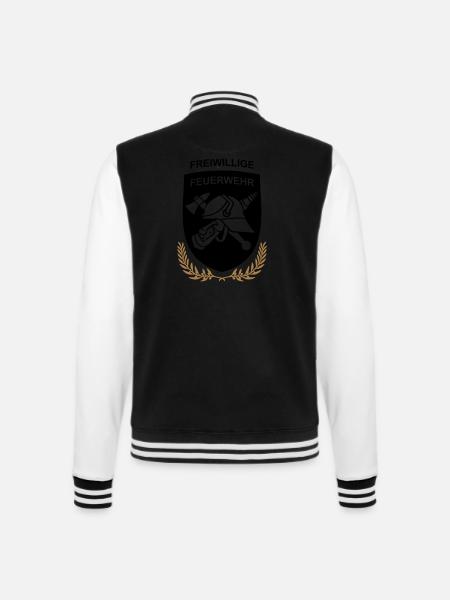 FF Feuerwehr Logo Wappenf - College-Sweatjacke - Schwarz/Weiß