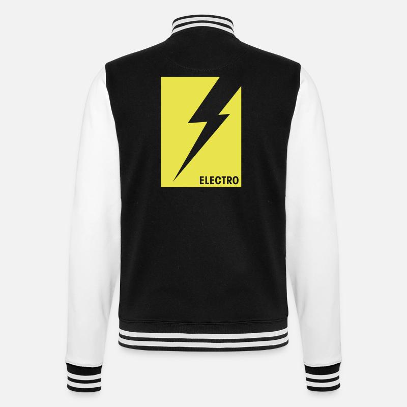 electro - College-Sweatjacke - Schwarz/Weiß