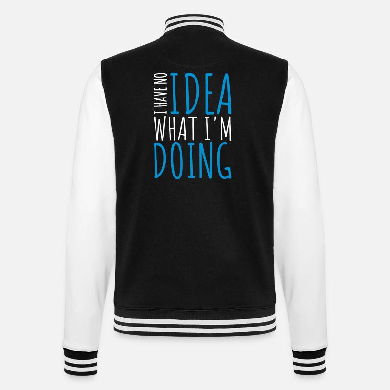I Have No Idea - College-Sweatjacke - Schwarz/Weiß