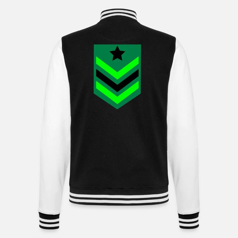 abzeichen - College-Sweatjacke - Schwarz/Weiß