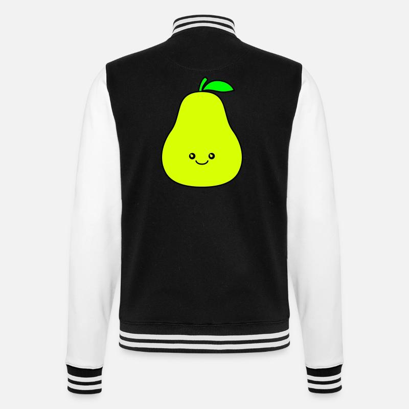 Pear Comic - College Sweat Jacket - black/white