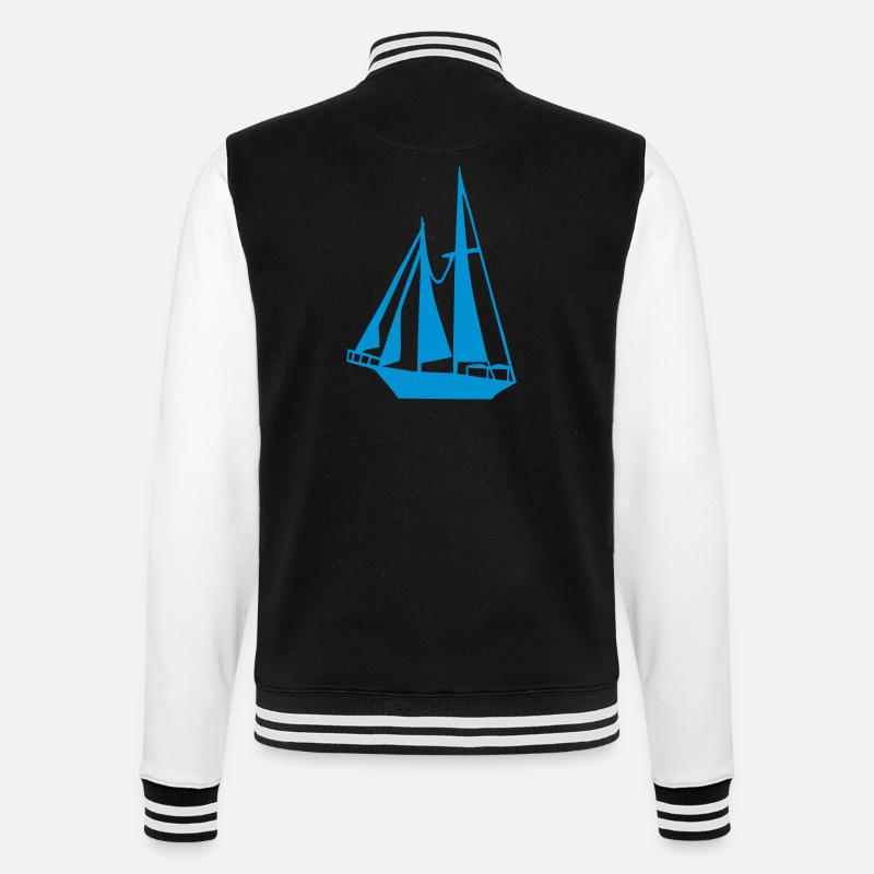 Bateau - Voilier - Veste Teddy - noir/blanc