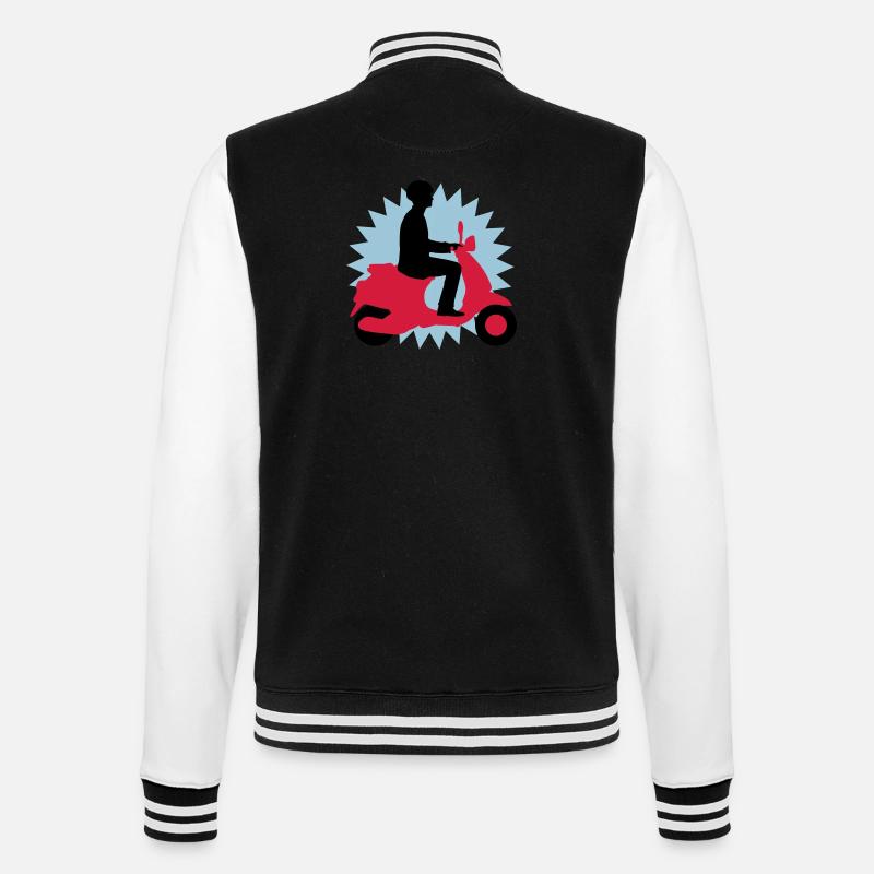 _3c - College Sweat Jacket - black/white