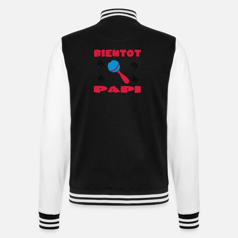 BIENTOT PAPI - Veste Teddy - noir/blanc