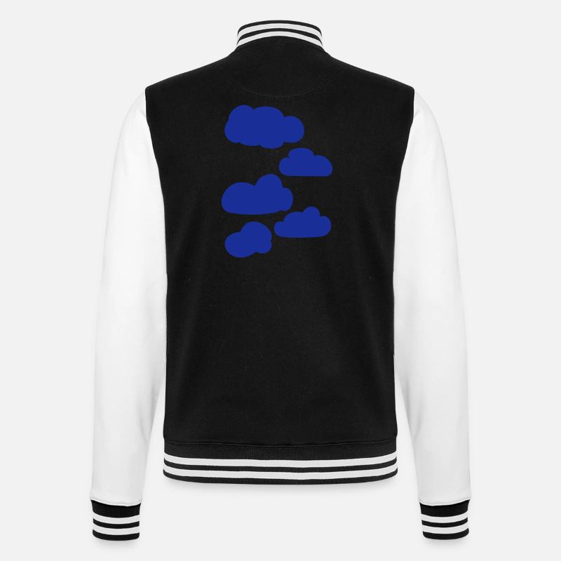 Clouds - College Sweat Jacket - black/white