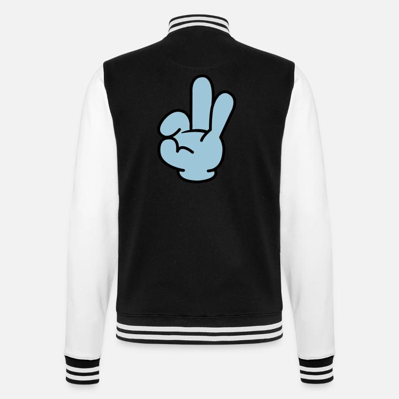 hand_comic_02 - College Sweat Jacket - black/white
